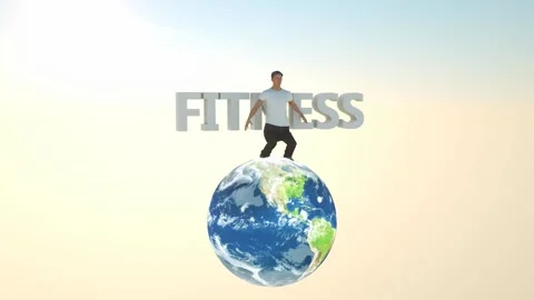 Fitness, planet Stockbeeldmateriaal 102700538