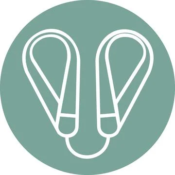 Fitness Resistance Loops Exercise Workout Training Sport Icon Graphic Stock Illustration