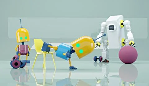 Fitness robot Stock Illustration