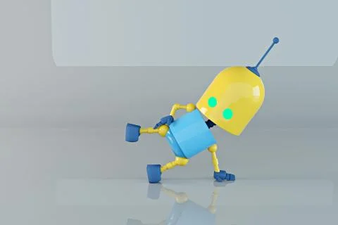 Fitness robot Stock Illustration