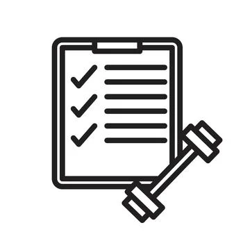 Fitness Routine Icon for Exercise Plans, Health Goals, and Workout Schedules Stock Illustration