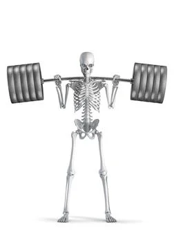 Fitness skeleton squat Stockillustratie