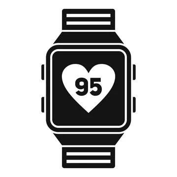 Fitness smartwatch icon simple vector. Sport exercise Stock Illustration