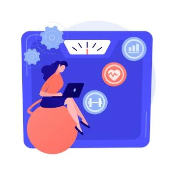 Fitness software vector concept metaphor Stock Illustration
