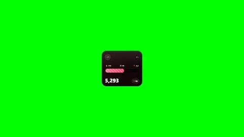 Fitness Step Tracker Card Activity Meter on Green Screen Stock-Footage 347146578
