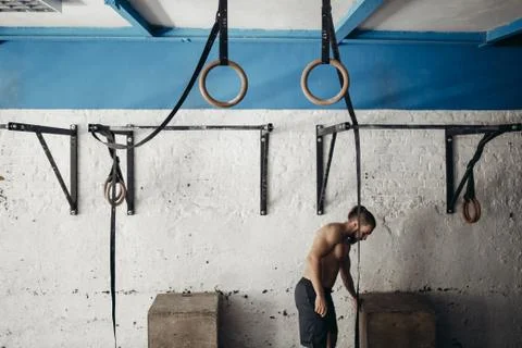 Fitness studio - workout box Stock Photos