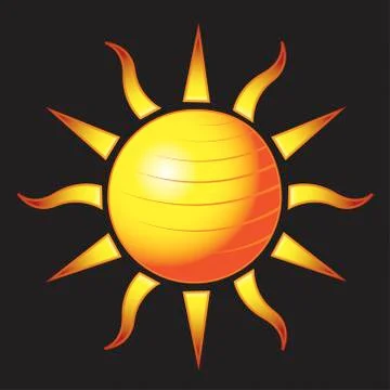 Fitness sun Stock Illustration