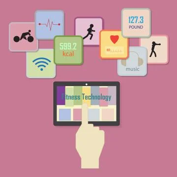 Fitness technology Stock Illustration
