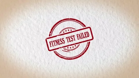 FITNESS TEST FAILED stamp style word Stock Footage 319045640