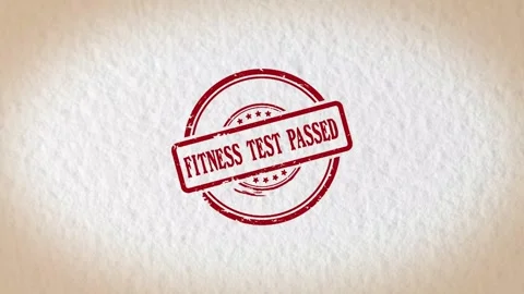 FITNESS TEST PASSED stamp style word Stock Footage 319045649