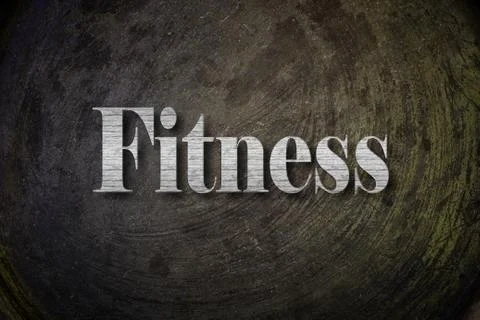 Fitness text on background Stock Illustration