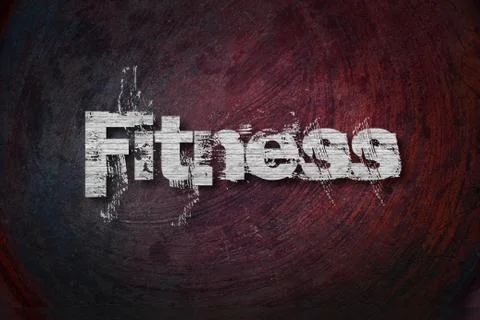 Fitness text on background Stock Illustration
