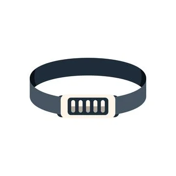 Fitness tracker bracelet showing progress while exercising Ilustración de archivo