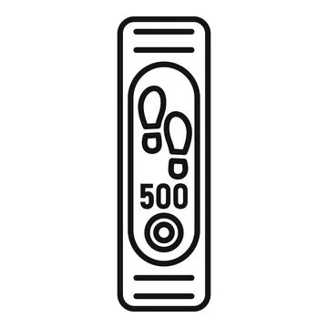 Fitness tracker counting steps icon showing daily activity Illustrazione stock