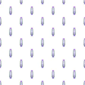 Fitness tracker digital device seamless pattern background Stock Illustration