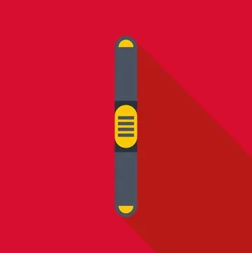 Fitness tracker flat design icon with long shadow Stock Illustration