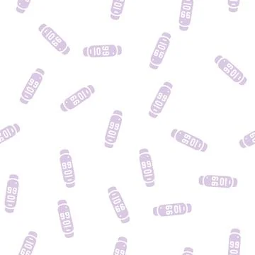 Fitness tracker glyph seamless pattern Illustrazione stock
