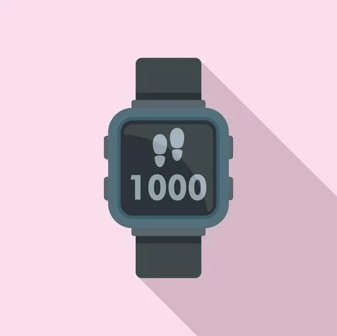 Fitness tracker icon, flat style Illustrazione stock