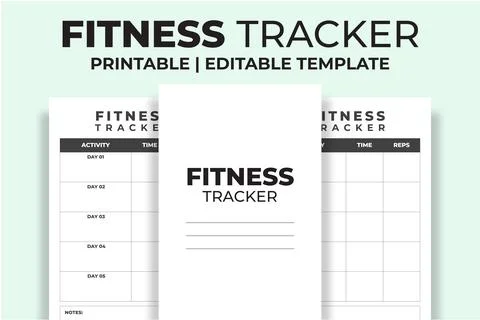 Fitness Tracker KDP Interior Stock Illustration