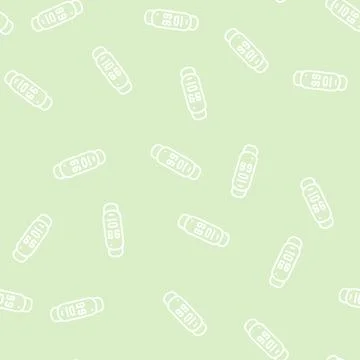 Fitness tracker line seamless pattern Illustrazione stock