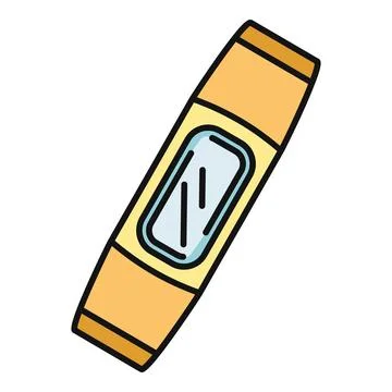 Fitness tracker showing active data in cartoon style 스톡 일러스트