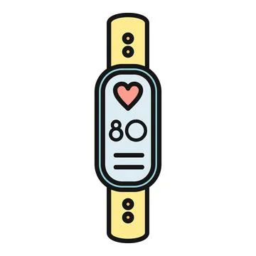 Fitness tracker showing heart rate monitoring data 스톡 일러스트