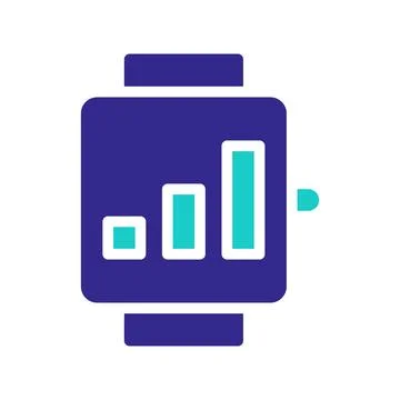 Fitness Tracker Showing Progress Bar Icon Vector Stock Illustration