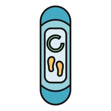 Fitness tracker showing steps counting and activity monitoring Stock Illustration