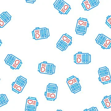 Fitness tracker vector seamless pattern Illustrazione stock
