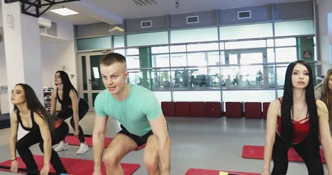 Fitness training in the gym. Stock Footage 89740978