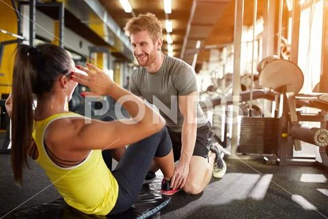 Fitness training Stock Photos