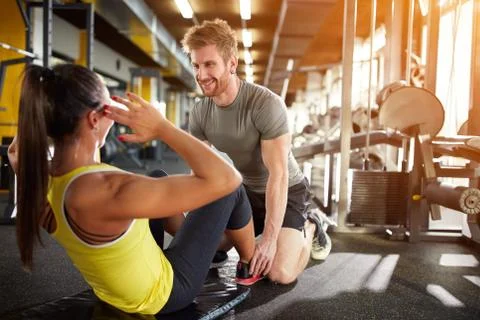 Fitness training Stock Photos