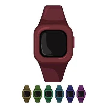 Fitness watch tracker cartoon vector graphic Stock Illustration