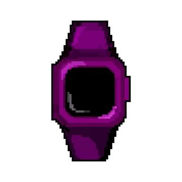 Fitness watch tracker game pixel art vector illustration Stock Illustration