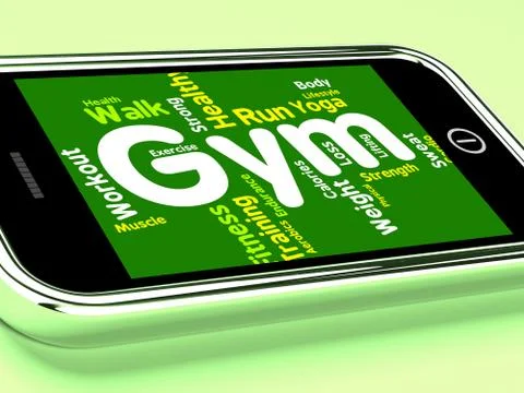 Fitness Wordcloud Indicates Physical Activity And Aerobic Stock Illustration