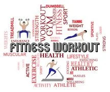 Fitness Training Meaning Work Out Healthy Stock Illustration