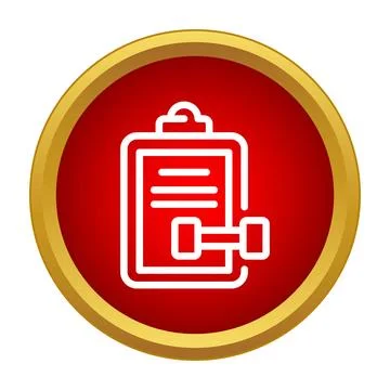 Fitness workout plan and training schedule icon 库存插图