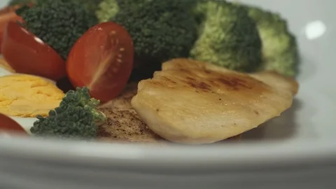 Fitt Helathy Food Stock Footage 128440491