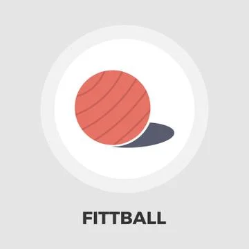 Fittball flat icon Stock Illustration