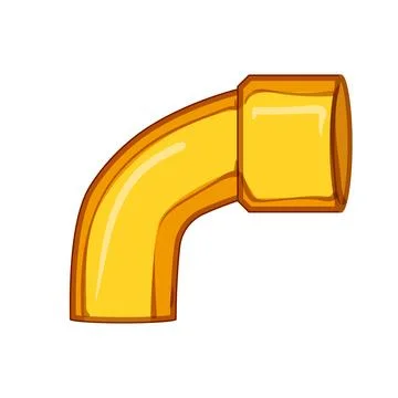 Fitting pipe elbow cartoon vector illustration Stock Illustration