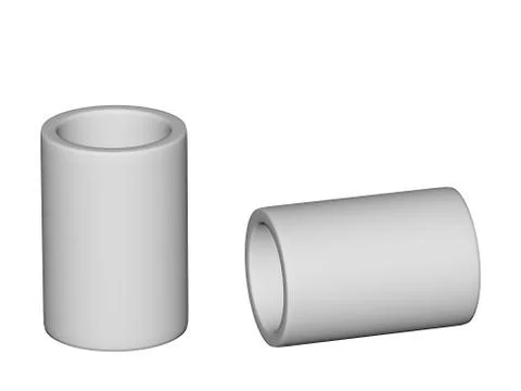 Fitting - pvc connection coupler isolated on white background used to install Stock Illustration