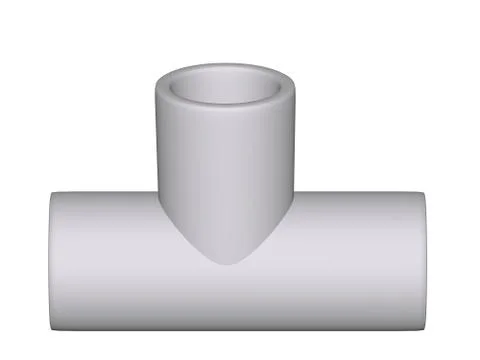 Fitting - pvc connection wye 90° isolated on white background used to instal Stock Illustration