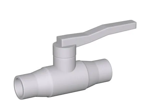 Fitting - tap pvc connection isolated on white background used to install plu Stock Illustration