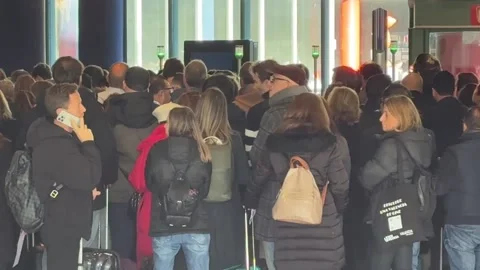 Fitur sees long queues on second day of event, Madrid, ES - 22 Jan 2026 Stock Footage 327372487