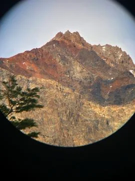 Fitz Roy Massif View Through Telescope - El Chalten, Argentina Stock Photos