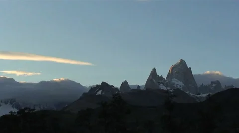 Fitz Roy Mount at Dawn HD Stock Footage 40713150