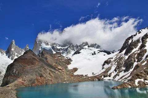 Fitz Roy mount, El Chalten, Patagonia, Argentina Stock Photos