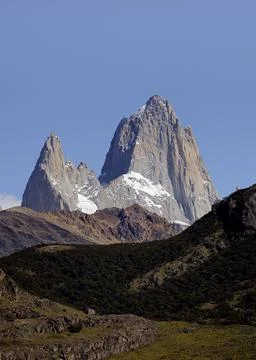 Fitz Roy mountain in Argentina, vertical photo Stock Photos