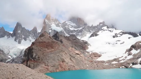 Fitz Roy mountain range in Patagonia, Argentina Stock Footage 297321371