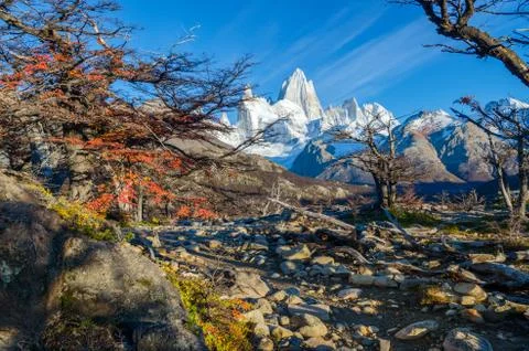 Fitz Roy scenic view Stock Photos